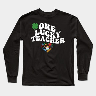 One Lucky Teacher St Patrick's Day Long Sleeve T-Shirt